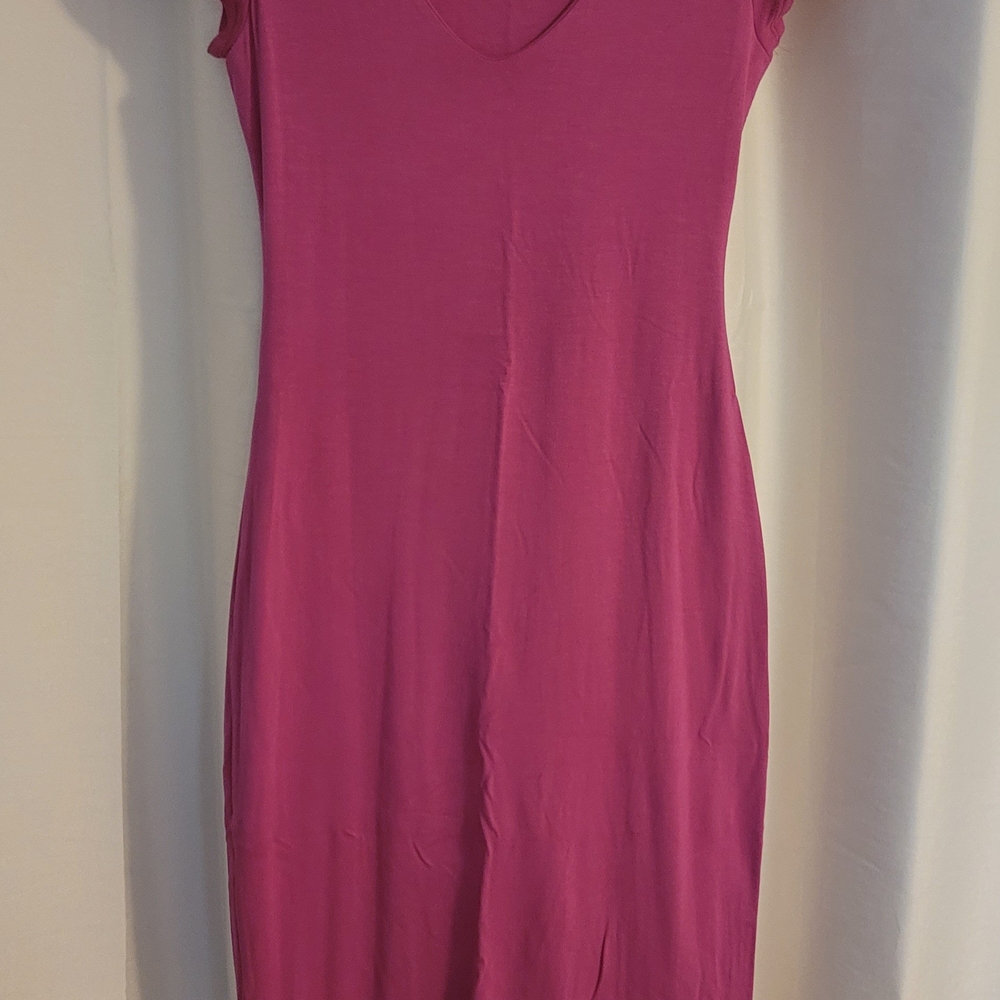 See You Monday Vibrant Pink Midi Dress